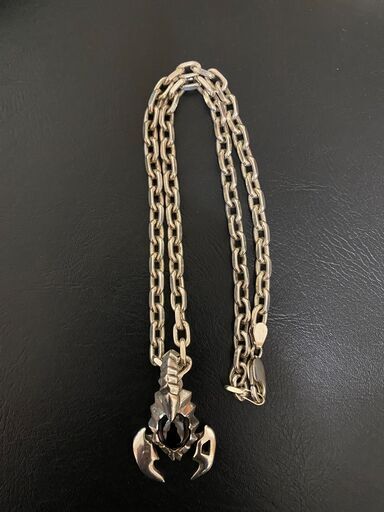 【シルバーアクセ】ビザール　スコーピオンネックレス　50cm