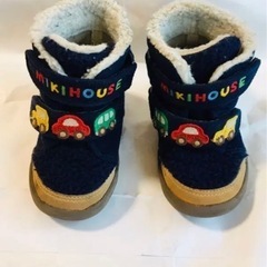 ミキハウス/mikihouse 日本製ブーツ　ネービー色　14cm
