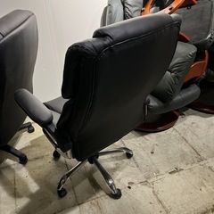 リクライニングチェア　ブラックの画像