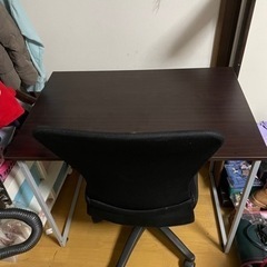 ニトリ　パソコンデスクセット　ダークブラウン