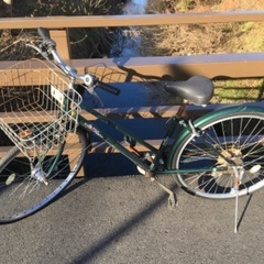 値下げ(chariyoshy 出品)美品　27インチ自転車　グリーン