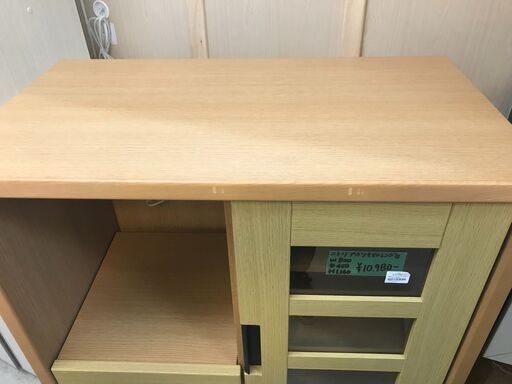 ニトリ　ミドルレンジボード　アカツキ　800mm　レンジ台　キッチン収納　木目　レンジ台　おしゃれ　堺市　石津