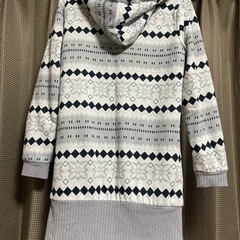 ⭐️【中古】裏起毛　ロングカーディガン（グレー）の画像