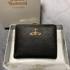 ヴィヴィアンウエストウッド 二つ折り財布 がま口 サフィアーノレザー