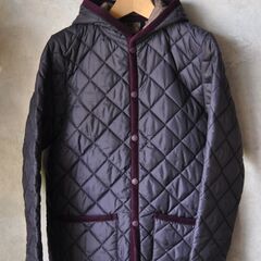 レディース■LAVENHAM・美品クレイドンキルティングフード付...