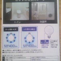 LED電球ボール電球ｱｲﾘｽｵｰﾔﾏ新品の画像
