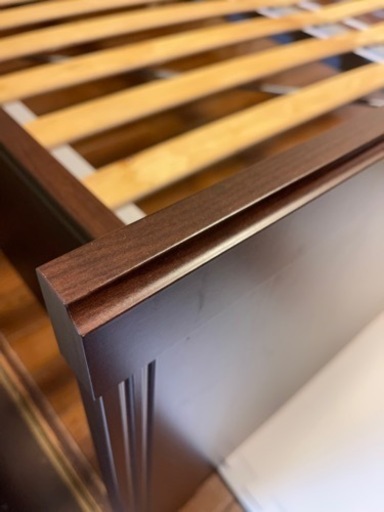 IKEA BRUSALI ダブルベットプレーム　ブラウン