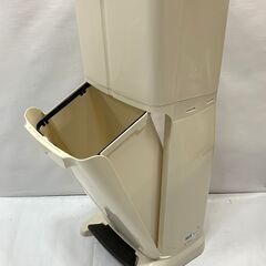 美品 天馬 TENMA 2段式 分別ごみ箱 19L＋14L 合計33L 最大4分割可能 ベージュ 省スペース Cの画像