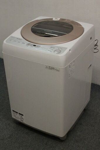 シャープ 全自動洗濯機 洗濯10㎏ 風乾燥 穴なし槽 ES-GV10B-T ブラウン系 2017年製 SHARP 洗濯機 中古家電 店頭引取歓迎 R4807)