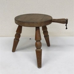 INT-057【ビンテージ家具】飛騨産業 ミルクスツール 丸イス 昭和