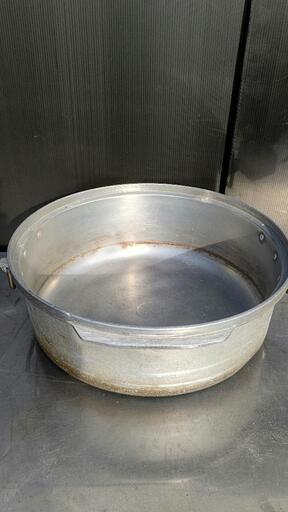 【値下げ】アルミ 浅寸胴  平鍋  取っ手付き