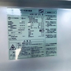 ✨2017年製✨1108番 AQUA✨ノンフロン冷凍冷蔵庫✨AQR-18F‼️の画像