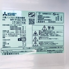 ✨2017年製✨1111番 三菱✨ノンフロン冷凍冷蔵庫✨MR-P15C-B‼️の画像