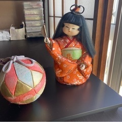木目込み 人形 手毬 人形台付き