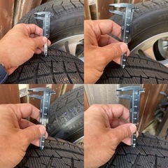 スタッドレス (ブリヂストン) & アルミホイール 4本セット 215/60R17の画像