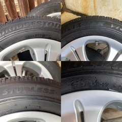 スタッドレス (ブリヂストン) & アルミホイール 4本セット 215/60R17の画像