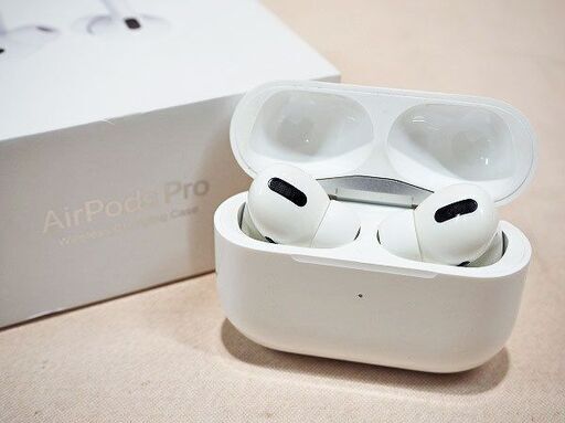 【苫小牧バナナ】現状品!!Apple/アップル MWP22AM/A AirPods Pro 完全ワイヤレスイヤホン ノイズキャンセリング 動作品 アメリカ版♪
