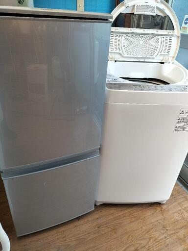 新生活お買い得セット！！シリーズ93 シャープ J-D14C-S　2ドア冷凍冷蔵庫137L つけかえどっちもドア 2017年製・東芝  AW-6G5 全自動洗濯機 6.0K　2016年製　2点セット！！