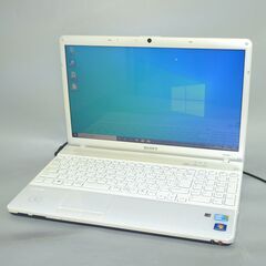 ソニー ノートパソコン 中古動作良品 15型 SONY VAIO VPCEB48FJ Core i3 4GB 750G DVDマルチ 無線 Bluetooth カメラ Win10 Office