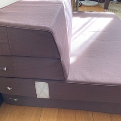 ソファーになるマットレス　シングル　ブラウン