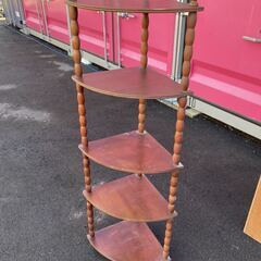 コーナー 収納 玄関 靴 飾り棚 昭和 レトロ アンティーク 木...