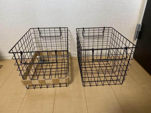 ニトリ　スチールバスケット　2個