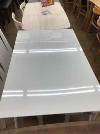 LK-123【ご来店頂ける方限定】ベンチダイニング4点セット　白 LK-123【ご来店頂ける方限定】ベンチダイニング4点セット 白