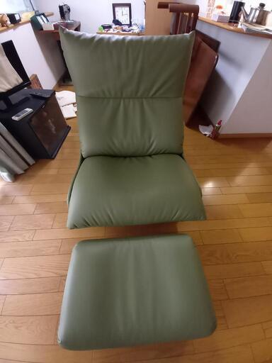 リクライニングソファ  スツール付き