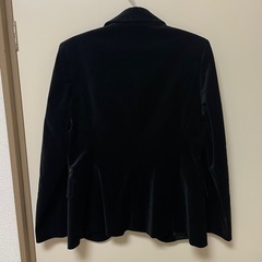 Style com スタイルコム テーラードジャケット ジャケット ブラック 黒 ベルベットの画像