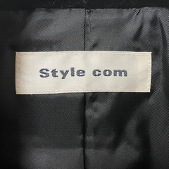 Style com スタイルコム テーラードジャケット ジャケット ブラック 黒 ベルベットの画像