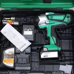 Hitachi 日立工機 18ｖコードレスインパクトレンチ WR18DSHL バッテリー2個 (D4300nwxY)
