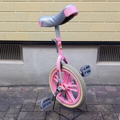 一輪車☆14インチ☆ピンク色☆スタンド付