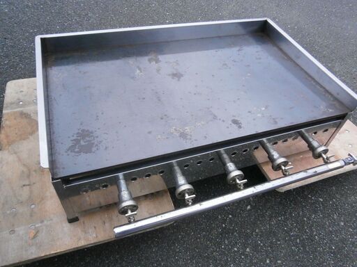 ☆中古品 焼き台 卓上グリドル 業務用 LPガス（プロパンガス）鉄板内寸：900ｘ550 鉄板厚み11ｍｍ 動作確認済み☆