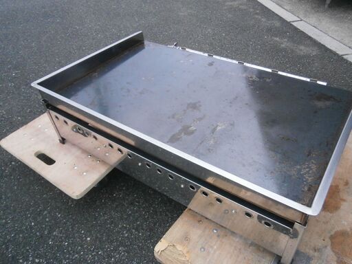 ☆中古品 焼き台 卓上グリドル 業務用 LPガス（プロパンガス）鉄板内寸：900ｘ550 鉄板厚み11ｍｍ 動作確認済み☆