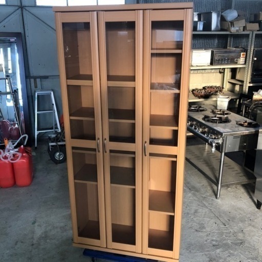 美品 収納棚 展示棚 本棚 コレクションケース 85×33×180cm
