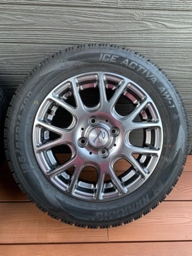 値下げしました！！【新品/未使用】165/65R14 ホイール付きスタッドレスタイヤ 4本セット