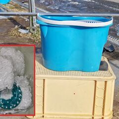 回転モップ 脱水バケツ・替えモップ5枚付き