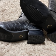 大幅値下げ⤵️【新品未使用】ロングブーツ（チャック無し）合成皮革　Ｍの画像