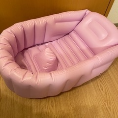 【最終値下げ早い者勝ち】ふかふかベビーバス　リッチェル　パープル