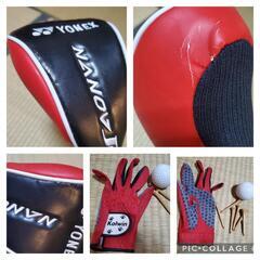YONEX 練習用にいかがですか？ ジュニア用ゴルフクラブ、バック、 グローブ、ボール、ティー セットでお譲りします！の画像