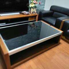 現金取引可　ガラスローテーブル　アルモニア