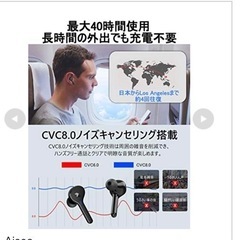 【！！使用短時間2回のみ！！】Bluetooth イヤホン ノイズキャンセリング 最大40時間 の画像