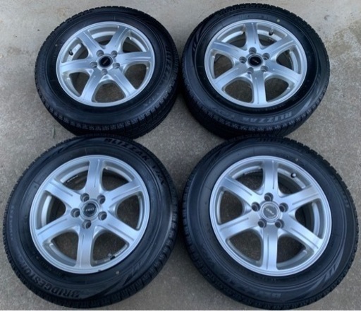 プリウスやシエンタ、インプレッサに！ 2018年製ブリヂストンブリザックVRX! 185/65R15とBS製アルミ 15インチ6J＋45 pcd100-5穴が4本です！ スタッドレス