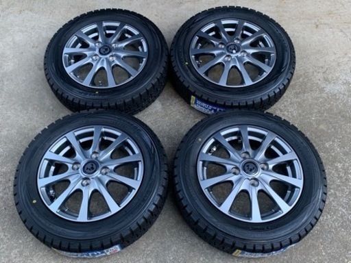 なんと新品！ヤバい位安いです！笑笑 軽自動車に！ 新品国産スタッドレス＋新品アルミ スタッドレス！ 155/65R13が4本です！