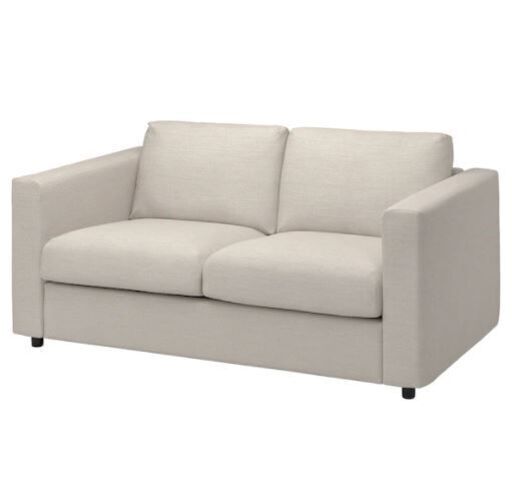 2人掛けソファ & オットマン 収納付き、 ベージュ、IKEA VIMLE ヴィムレ