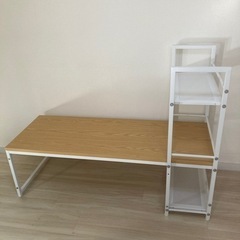 ラック付きデスクロータイプ