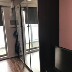 IKEA（イケア）  ワードローブ　クローゼット（PAX）黒茶