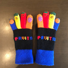 ベビー 3歳〜4歳 フルーツ カラフル 手袋 ニット 訳あり