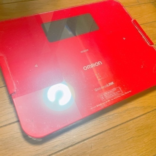 オムロン　体重計　HBF-252-R レッド