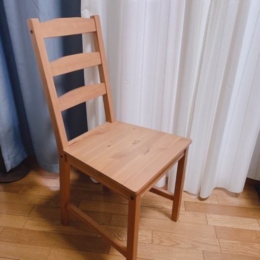 IKEAイケア背もたれつきチェアー椅子chair木製1脚ナチュラルブラウン
